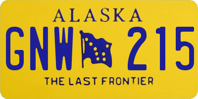 AK license plate GNW215