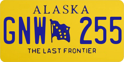 AK license plate GNW255