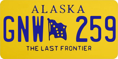 AK license plate GNW259