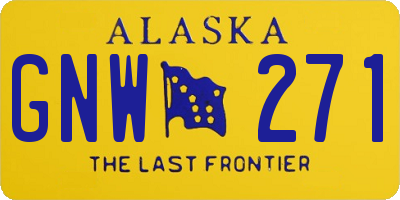 AK license plate GNW271