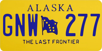 AK license plate GNW277