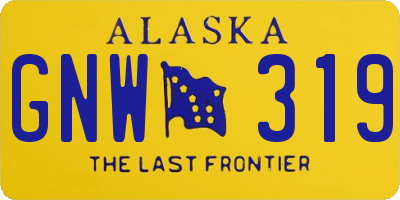 AK license plate GNW319