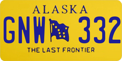 AK license plate GNW332