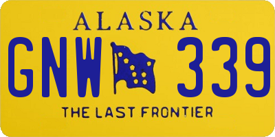 AK license plate GNW339