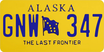 AK license plate GNW347