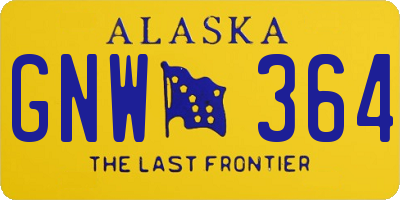 AK license plate GNW364