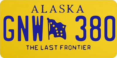 AK license plate GNW380