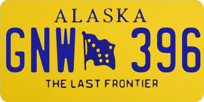 AK license plate GNW396