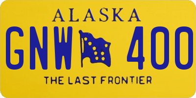 AK license plate GNW400