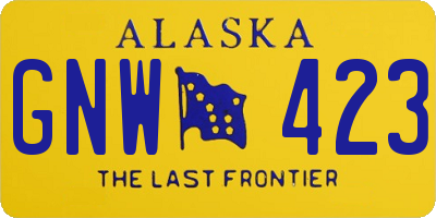 AK license plate GNW423