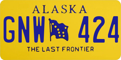 AK license plate GNW424