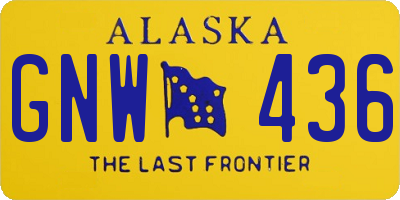 AK license plate GNW436