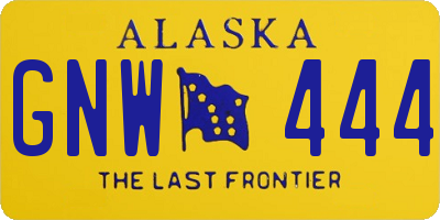 AK license plate GNW444