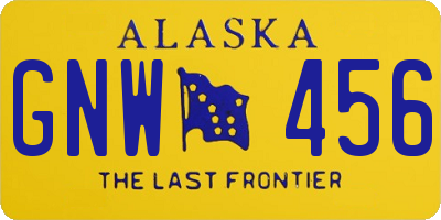 AK license plate GNW456