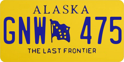 AK license plate GNW475