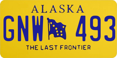 AK license plate GNW493