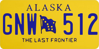 AK license plate GNW512