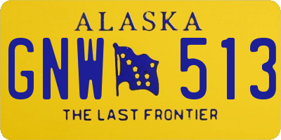 AK license plate GNW513