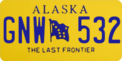 AK license plate GNW532