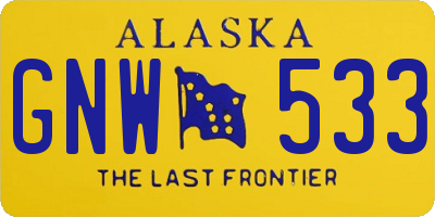 AK license plate GNW533