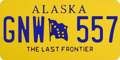 AK license plate GNW557