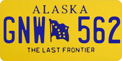 AK license plate GNW562