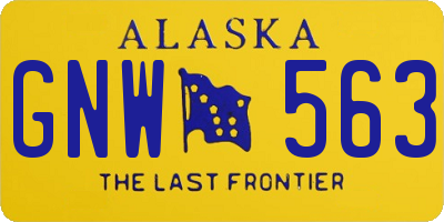 AK license plate GNW563