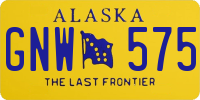 AK license plate GNW575