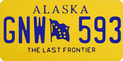 AK license plate GNW593