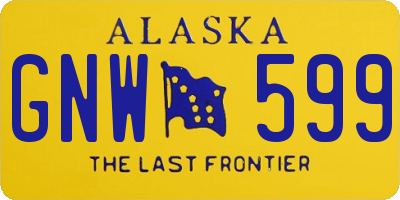 AK license plate GNW599