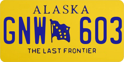 AK license plate GNW603