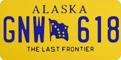 AK license plate GNW618