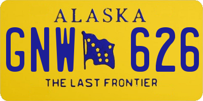 AK license plate GNW626