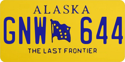 AK license plate GNW644