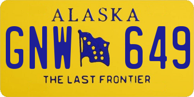 AK license plate GNW649