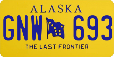 AK license plate GNW693