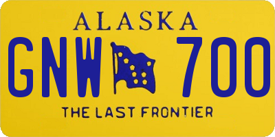 AK license plate GNW700