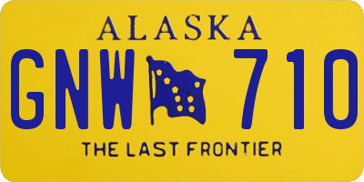 AK license plate GNW710