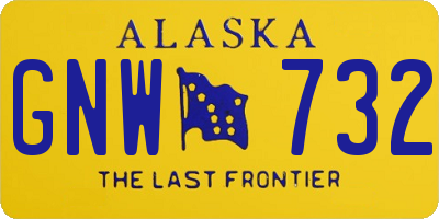 AK license plate GNW732