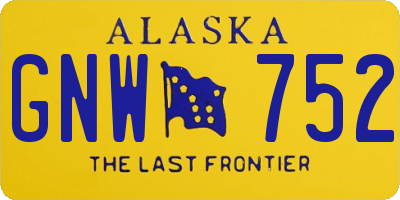 AK license plate GNW752