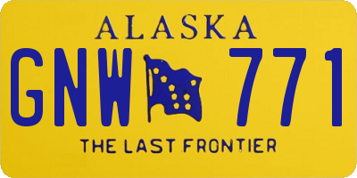 AK license plate GNW771