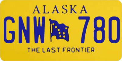 AK license plate GNW780