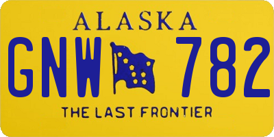 AK license plate GNW782