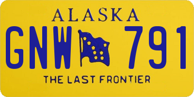 AK license plate GNW791