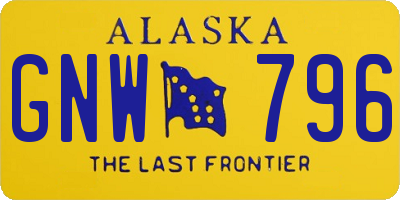 AK license plate GNW796