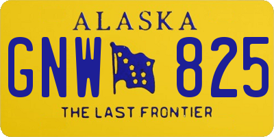 AK license plate GNW825