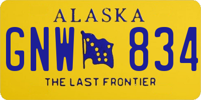 AK license plate GNW834