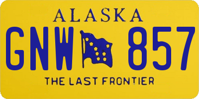 AK license plate GNW857