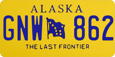 AK license plate GNW862