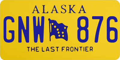 AK license plate GNW876